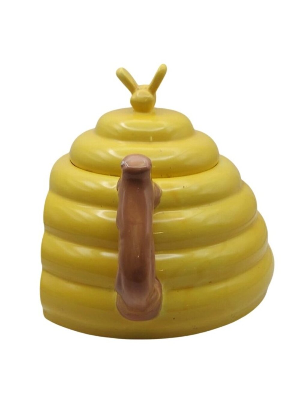 Disney Winnie The Pooh Ceramic Yellow Bee Hive Teapot Piglet Picinic & Bee Lid - Picture 4 of 14